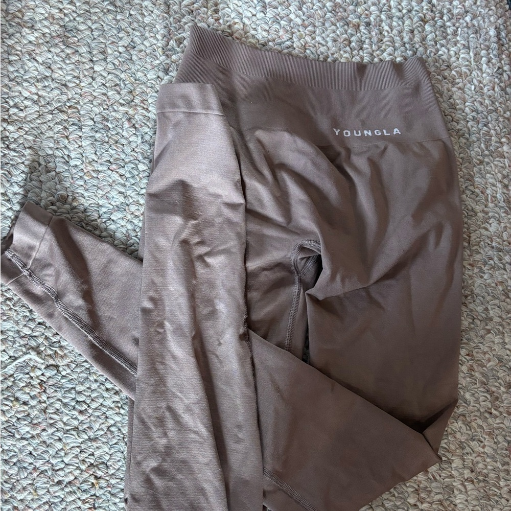 YoungLA Brown Leggings Size Small